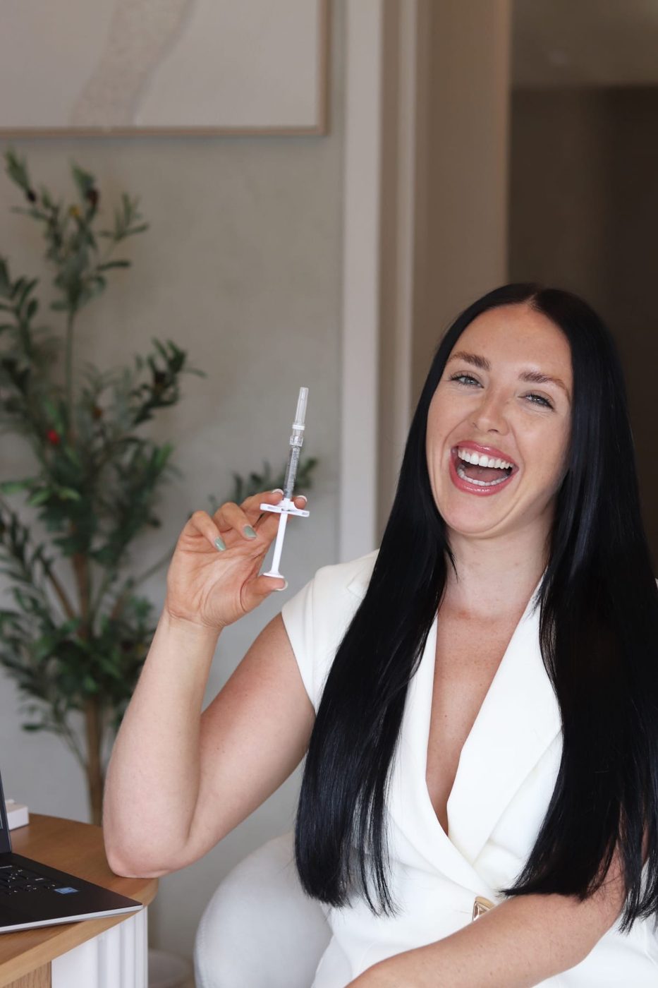 Leanne, registered nurse and founder of Leanne Jo Aesthetics, in her Leeds clinic